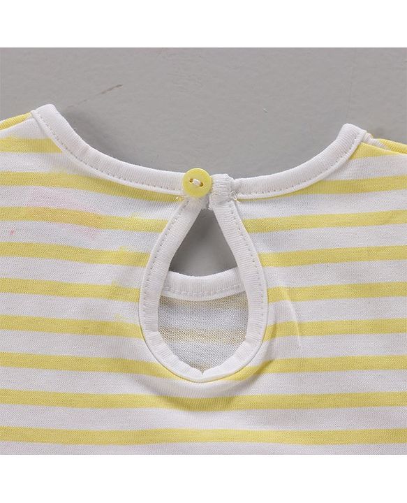 Babyhug Cotton Knit Half Sleeves Tops Text and Floral Pack Of 3 - Multicolor
