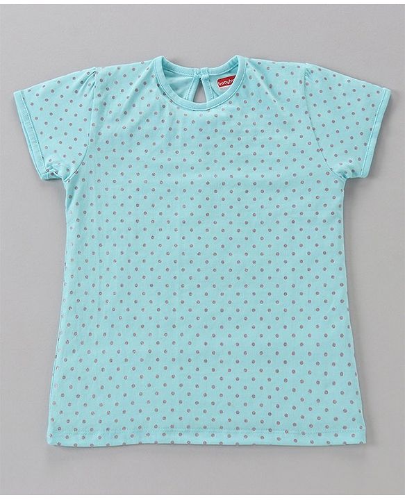 Babyhug Cotton Short Sleeves Floral Print Tees Pack of 3 - Blue