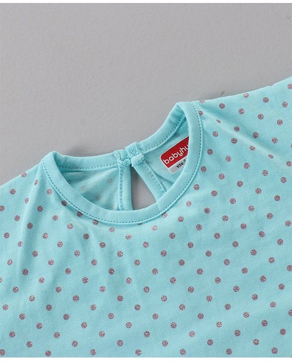 Babyhug Cotton Short Sleeves Floral Print Tees Pack of 3 - Blue