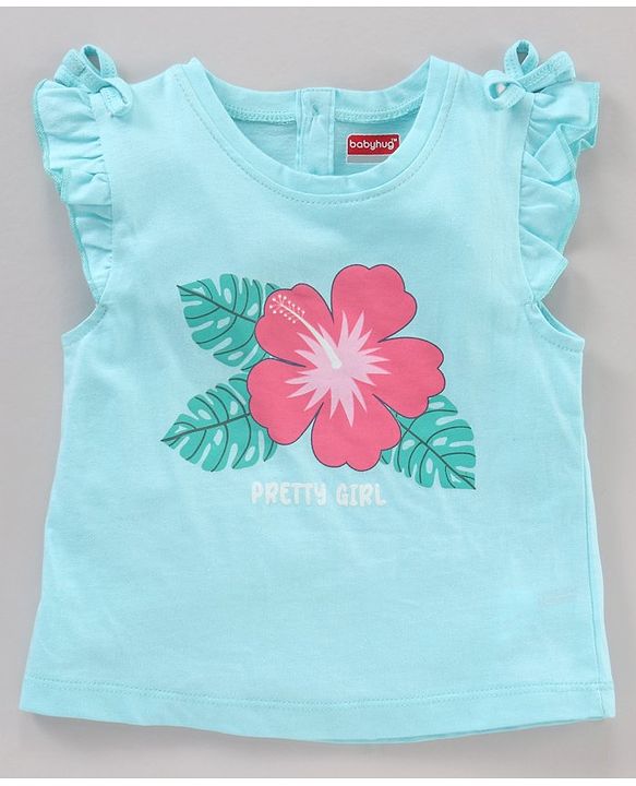 Babyhug Frill Sleeves Cotton Bird and Floral Graphics Tops Pack of 3 - Multicolour