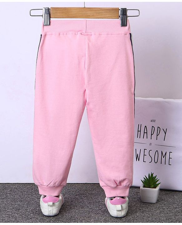 Babyhug Full Length Lounge Pant Star Print - Pink