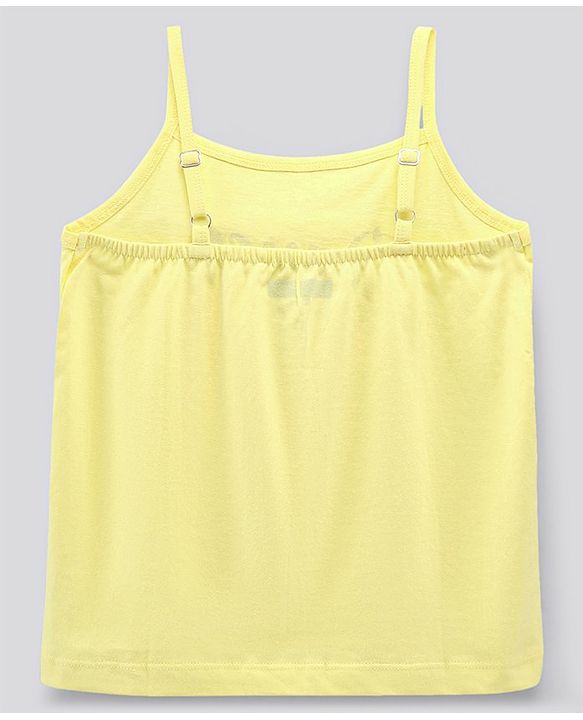Pine Kids Singlet Sleeves Bio Washed T-Shirt Abstract & Text Print Pack of 2 - Pink Yellow