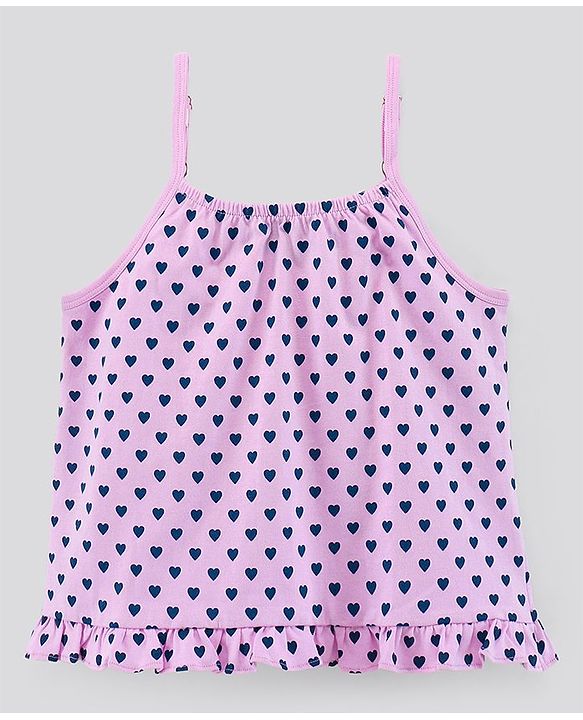 Pine Kids Cotton Sleeveless Tops Printed Pack of 2 - Purple Blue