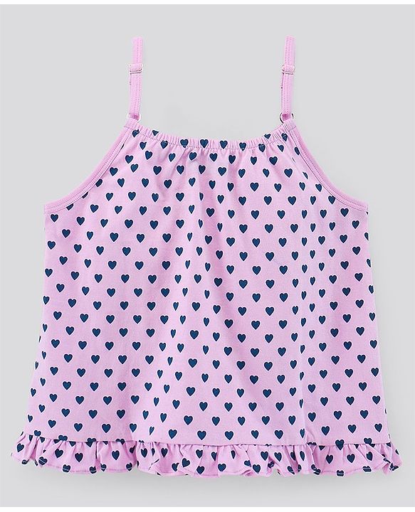 Pine Kids Cotton Sleeveless Tops Printed Pack of 2 - Purple Blue