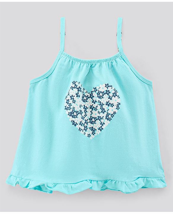 Pine Kids Cotton Sleeveless Tops Printed Pack of 2 - Purple Blue