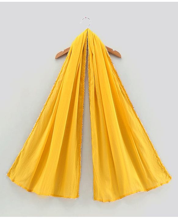 Pine Kids Singlet Sleeves Printed Kurta with Sharara and Bordered Dupatta - Yellow