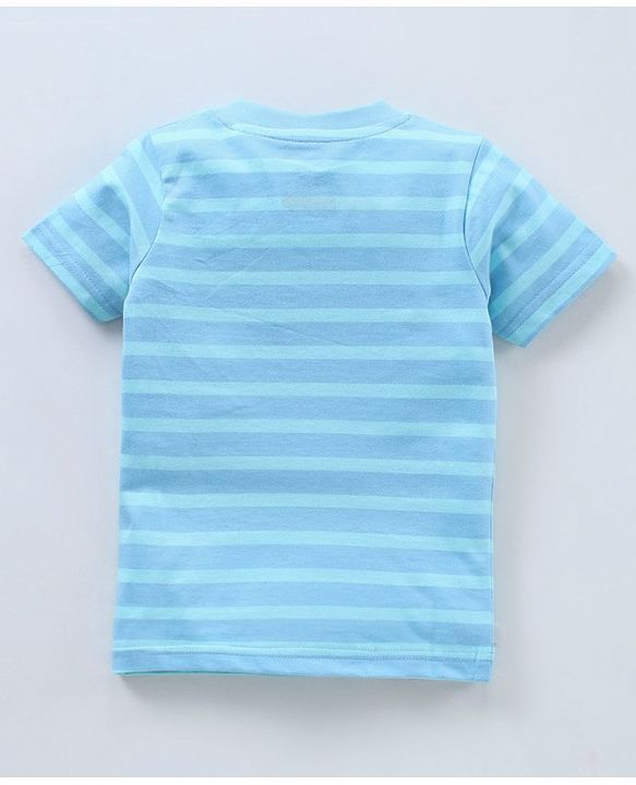 Babyhug Half Sleeves T-Shirt Mickey Mouse Print - Blue