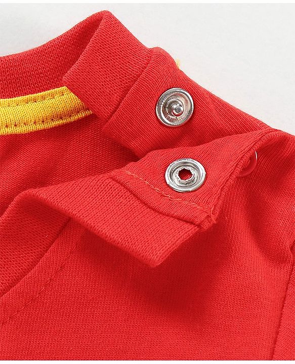 Babyhug Half Sleeves Cotton T-shirt Printed - Red