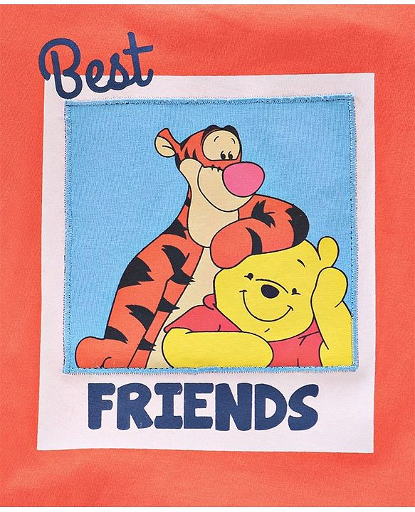 Babyhug Half Sleeves Cotton T-shirt Winnie the Pooh Graphic - Red