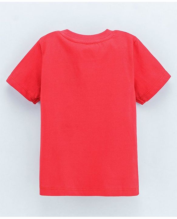 Babyhug Half Sleeves Tee Mickey Print - Red Grey