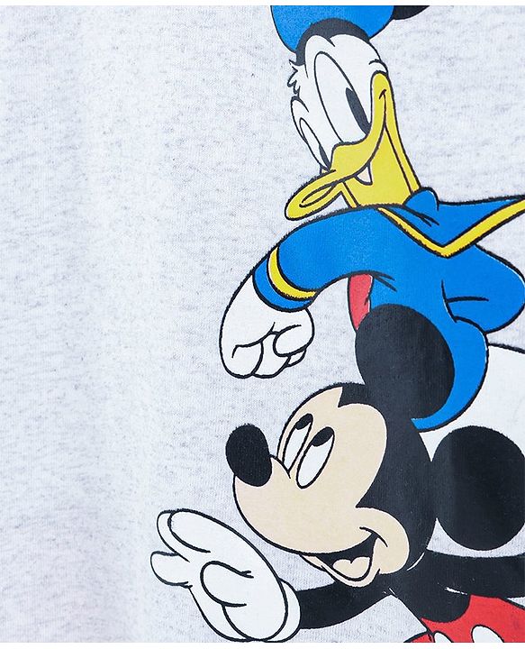 Babyhug Half Sleeves Tee Mickey Print - Red Grey