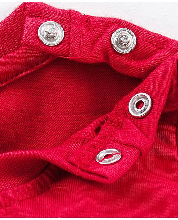 Babyhug Half Sleeves Tee Mickey Print - Red