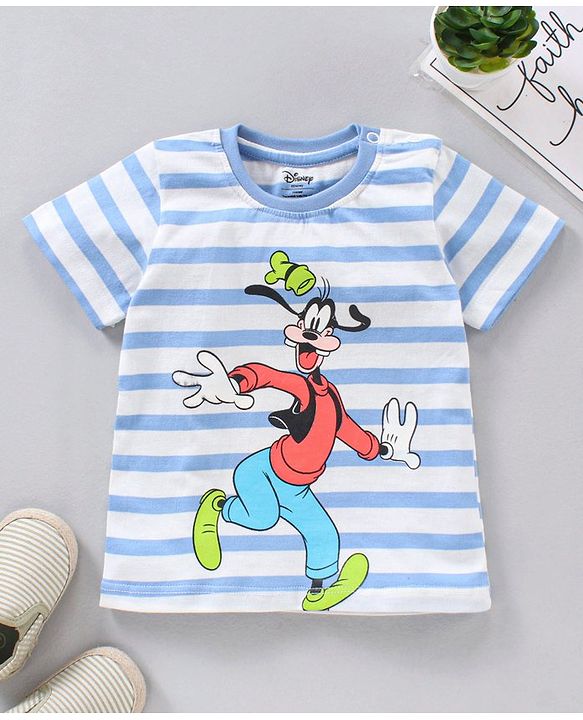 Babyhug Half Sleeves T-Shirt Goofy Print - White