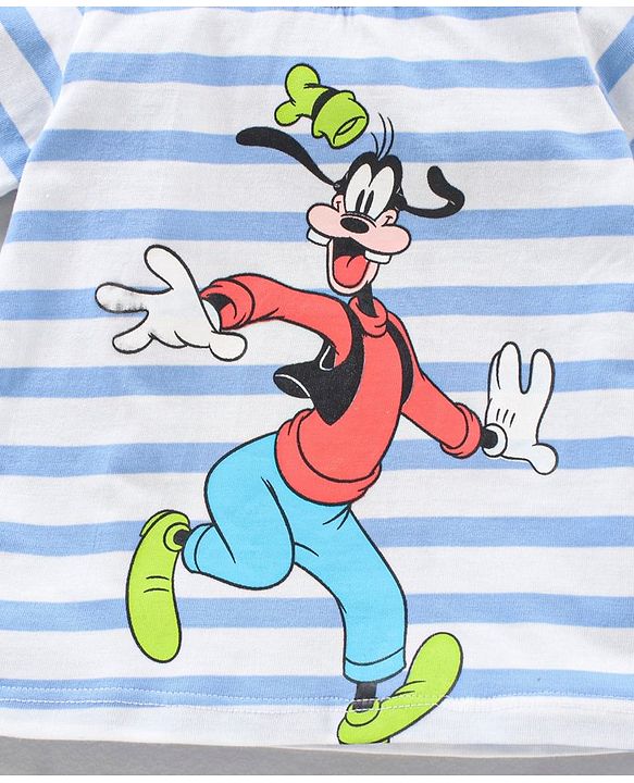 Babyhug Half Sleeves T-Shirt Goofy Print - White