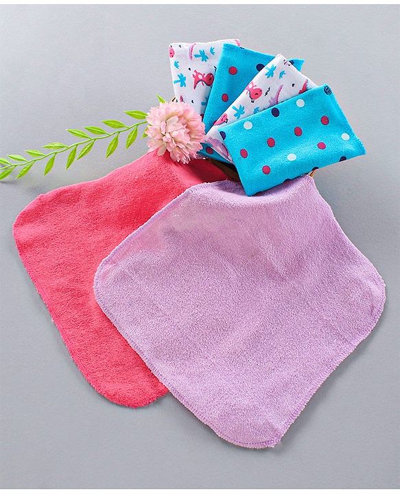 Babyhug Wash cloth Pack of 6 - Multicolor