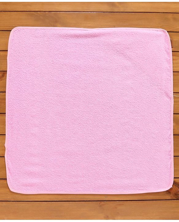 Babyhug Hooded Cotton Towel Elephant Design - Pink