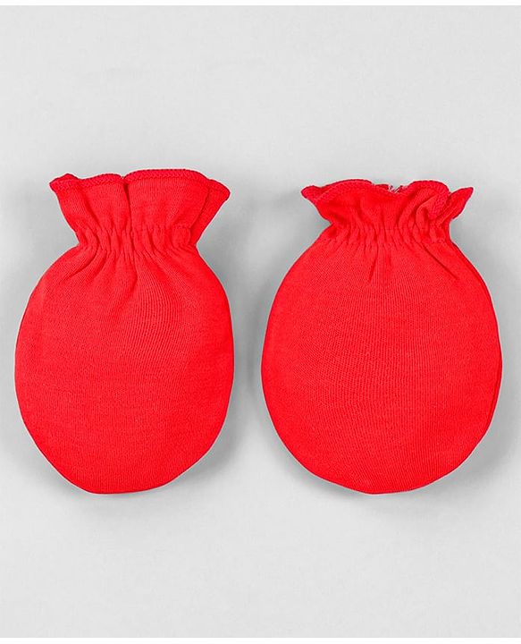Babyhug 100% Cotton Mittens Pack of 3 - Multicolor