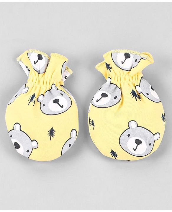 Babyhug 100% Cotton Mittens Pack of 3 - Multicolor