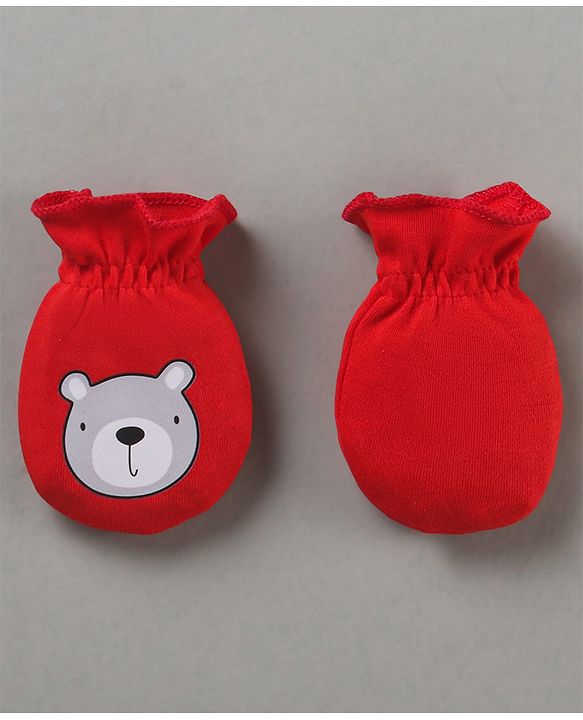 Babyhug 100% Cotton Mittens Pack of 3 - Multicolor