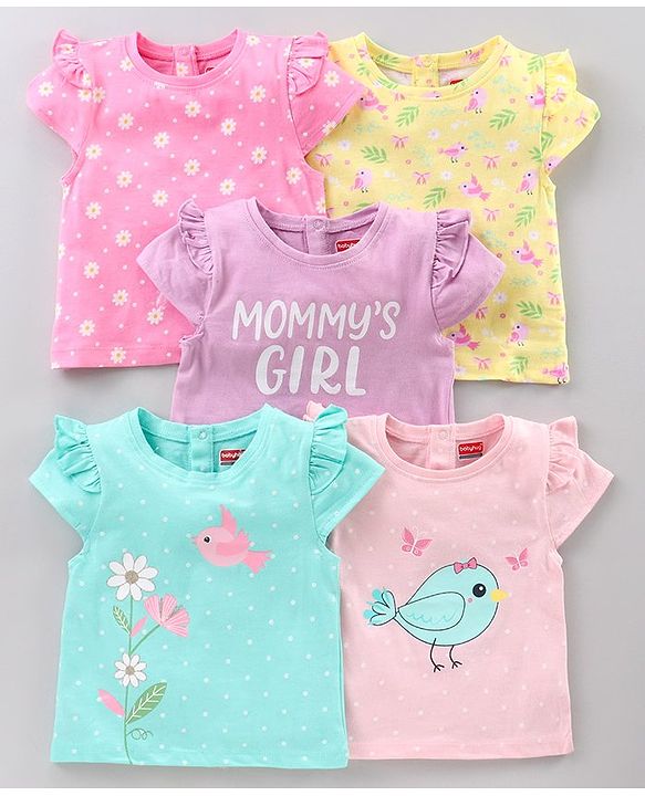 Babyhug Short Sleeves T Shirt Pack of 5 - Multicolour