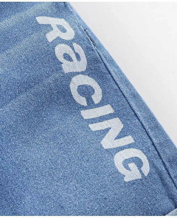 Babyhug Knee Length Washed Denim Jamaican Shorts - Blue