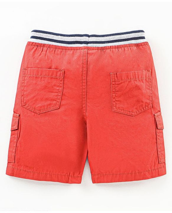 Babyhug Knee Length Cotton Shorts - Orange