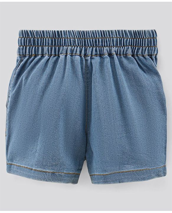 Pine Kids Singlet Sleeves Woven Top With Denim Shorts Printed - Multicolor