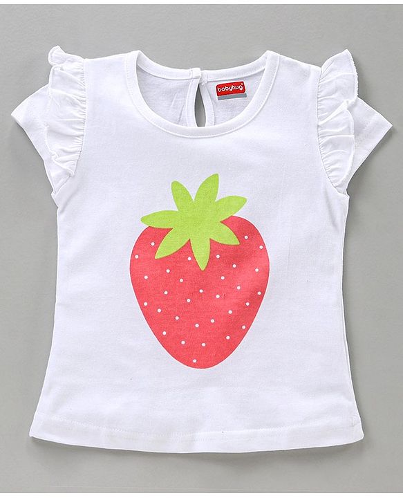 Babyhug Cap Sleeves Tops Strawberry Print Pack of 3 - Multicolour