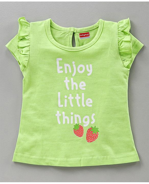 Babyhug Cap Sleeves Tops Strawberry Print Pack of 3 - Multicolour