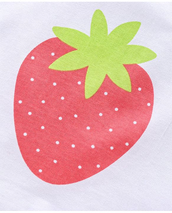 Babyhug Cap Sleeves Tops Strawberry Print Pack of 3 - Multicolour