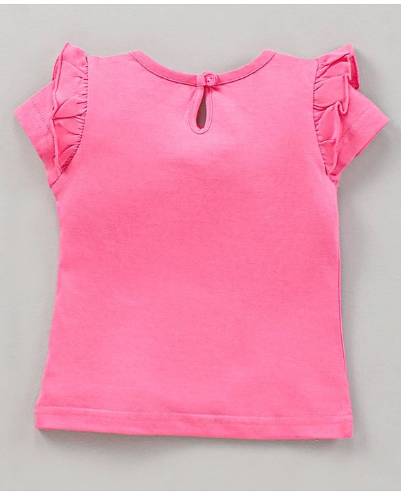 BABYHUG GIRL'S PACK OF 3 HALF SLEEVES TEE WITH GRAPHICS & FRILL DETAILING