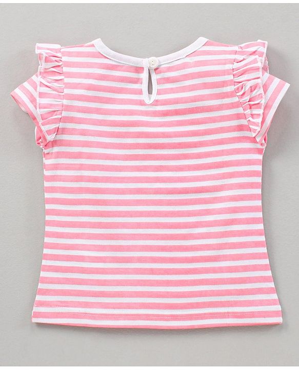 BABYHUG GIRL'S PACK OF 3 HALF SLEEVES TEE WITH GRAPHICS & FRILL DETAILING