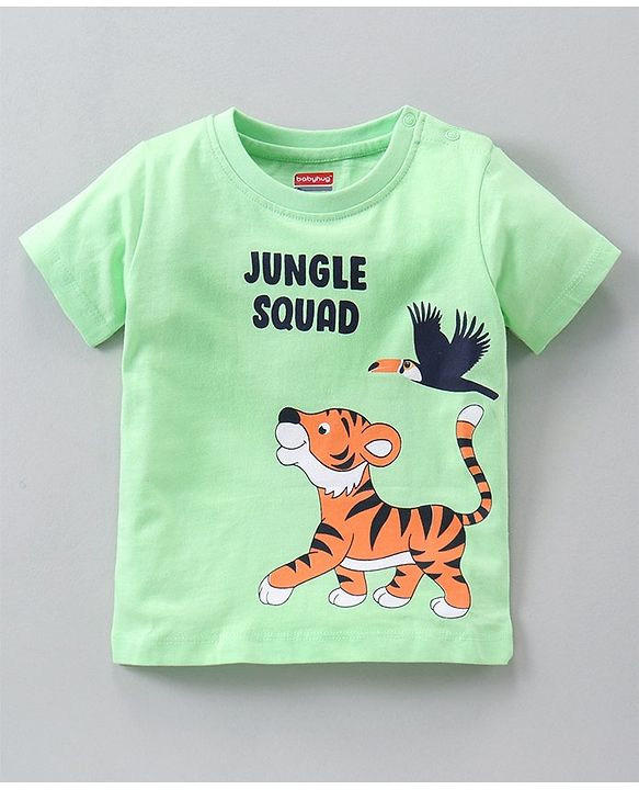 Babyhug Half Sleeves Printed T-Shirts Pack Of 3 - Yellow Green White