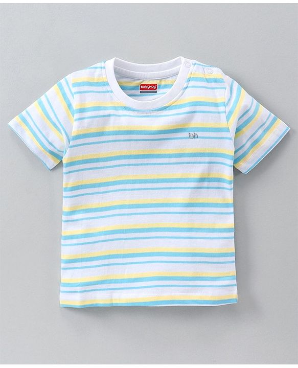 Babyhug Half Sleeves Printed T-Shirts Pack Of 3 - Yellow Green White
