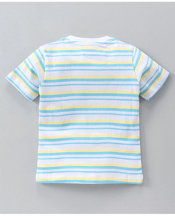 Babyhug Half Sleeves Printed T-Shirts Pack Of 3 - Yellow Green White
