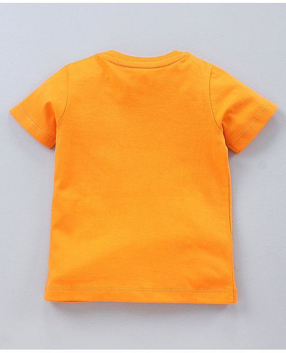 Babyhug Half Sleeves T-Shirts Multi Print Pack of 3 - White Green Orange