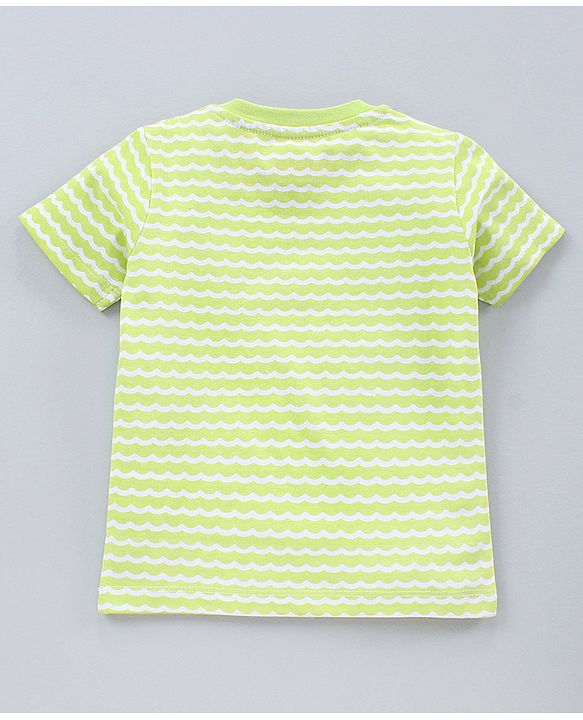 Babyhug Half Sleeves T-Shirts Multi Print Pack of 3 - White Green Orange