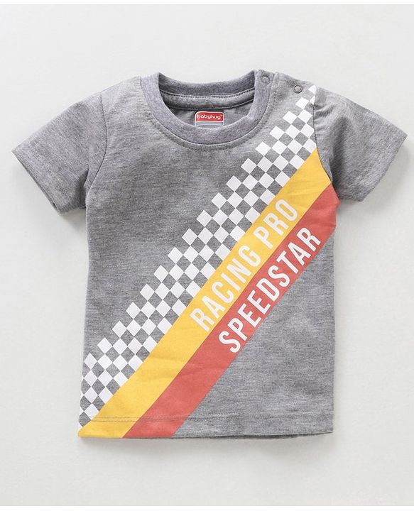 Babyhug Half Sleeves Printed & Striped T-shirts Pack of 3 - Multicolor