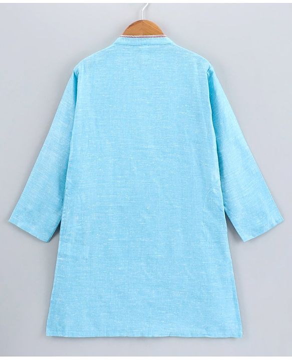 Babyhug Full Sleeves Cotton Kurta Payjama Set - White