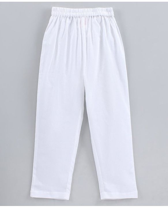 Babyhug Full Sleeves Cotton Kurta Payjama Set - White