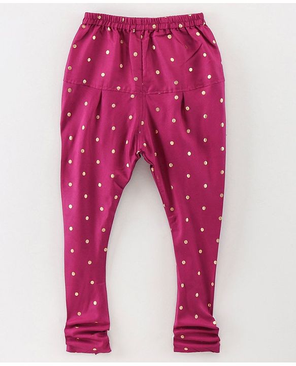 Babyhug 3/4th Sleeves Printed Kurti and Chudidar Set with Embroidered Jacket - Magenta