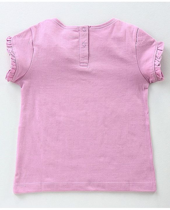 Babyhug Half Sleeves Tee Mermaid Print - Pink