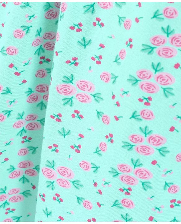Babyhug 100 % Cotton Cap Sleeves Frock With Bloomer Floral Print (Colour May Vary)