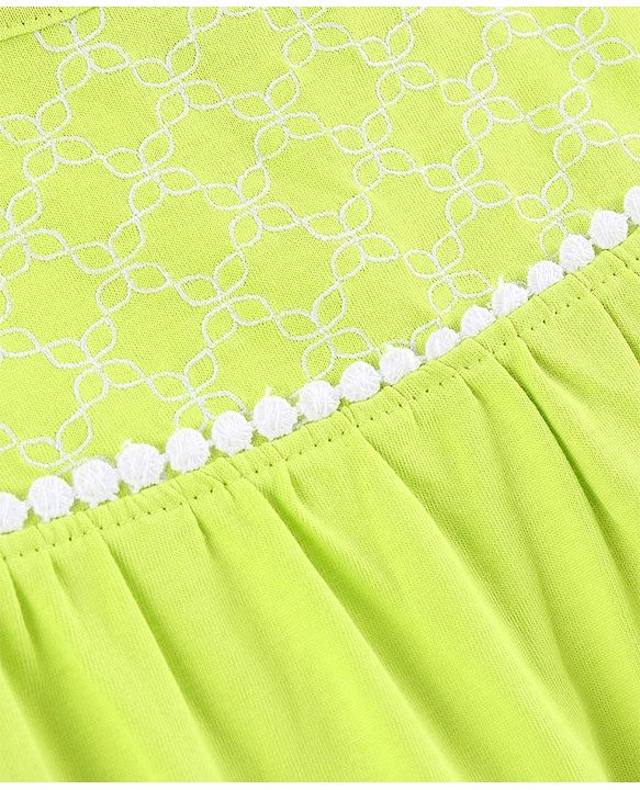 Pine Kids Sleeveless Biowashed Noodle Strap Dress - Green