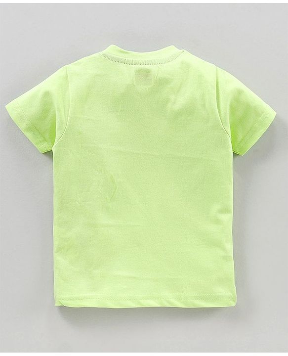 Babyhug Half Sleeves T-Shirts Dolphin Print - Neon Green