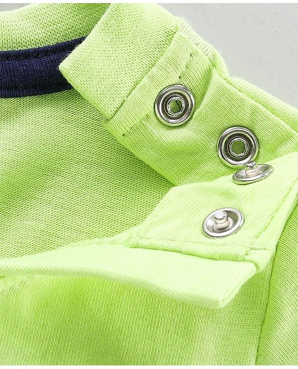 Babyhug Half Sleeves T-Shirts Dolphin Print - Neon Green