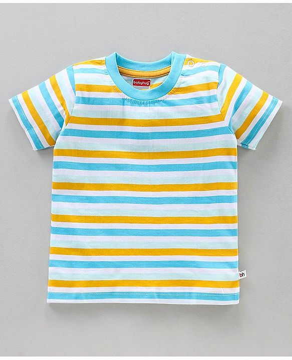Babyhug Half Sleeves T-Shirts Pineapple Print Pack of 3 - Yellow Blue