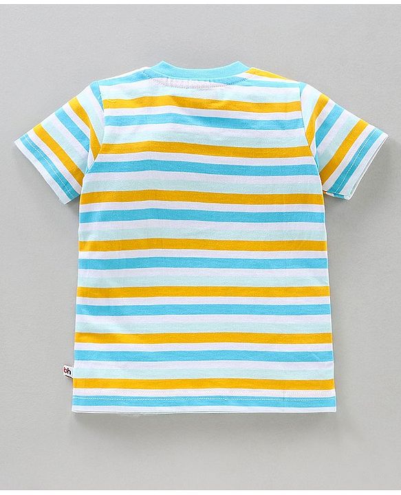 Babyhug Half Sleeves T-Shirts Pineapple Print Pack of 3 - Yellow Blue