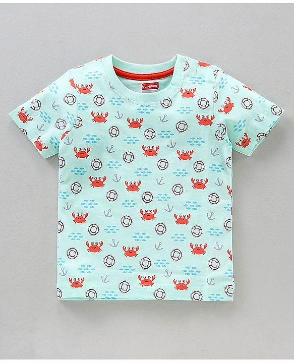 Babyhug Half Sleeves T-Shirts Multi Print Pack Of 3 - Blue