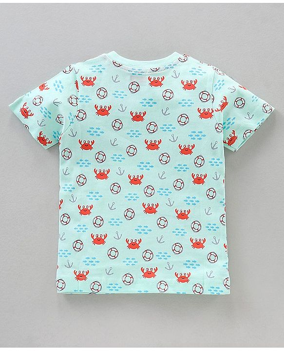 Babyhug Half Sleeves T-Shirts Multi Print Pack Of 3 - Blue